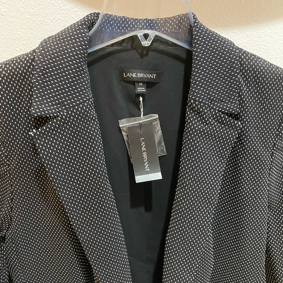 Lane Bryant Ladies Black & White Speck Blazer - 16 - Picture 10 of 12